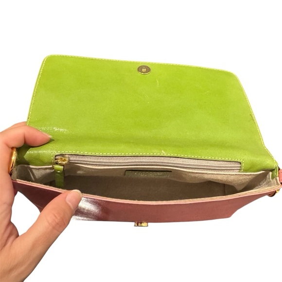 Kate Spade Pink Leather Pochette Wristlet Bag Susanna Spring Easter - Picture 8 of 16